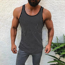 Load image into Gallery viewer, Striped Sleeveless Vest Men&#39;s Tops
