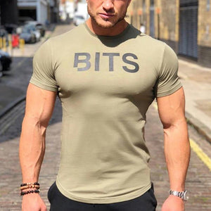 Men's Round Neck Cotton Sports Casual Short-Sleeved T-Shirt