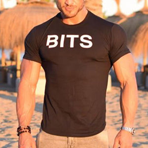 Men's Round Neck Cotton Sports Casual Short-Sleeved T-Shirt