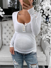 Load image into Gallery viewer, Slim Slimming Big Round Neck Maternity Blouse
