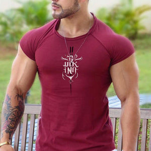 Slim Running Crew Neck Men's Tops