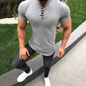 Casual Solid Color Slim Hedging Men's Tops