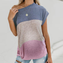 Load image into Gallery viewer, Maternity Casual Short Sleeve Splicing Color T-Shirt
