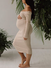 Load image into Gallery viewer, Maternity Wear Comfortable Fashion Strapless Casual Knitted Dress
