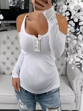 Load image into Gallery viewer, Maternity Wear Casual Button Solid Color Comfortable Top
