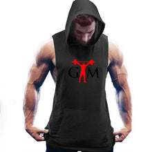 Load image into Gallery viewer, Men&#39;s Printed Sleeveless Hooded Vest
