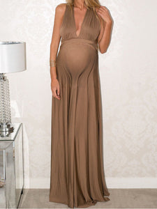 Multi Way Cross Back Maternity Dress