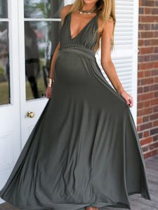 Multi Way Cross Back Maternity Dress