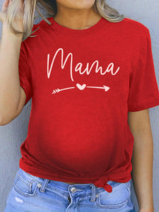 Maternity T-shirt With Mama Letter Print