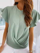 Load image into Gallery viewer, Simple Maternity T-shirt With Ruffled Cuffs
