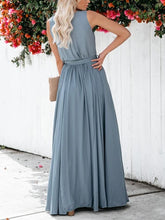 Load image into Gallery viewer, Pure Color V-Neck Mid-Waist Maternity Dress
