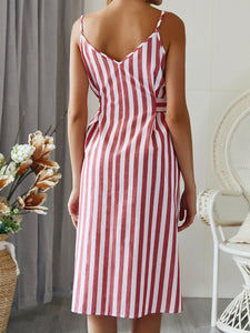 Long Sling Striped Maternity Dress