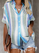 Load image into Gallery viewer, Casual Color Striped Shirt Button Maternity Top
