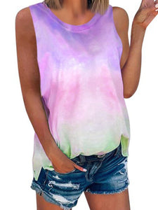 Gradient Tie-dye Maternity Sleeveless Vest