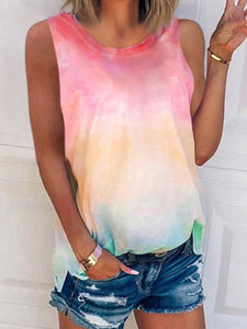 Gradient Tie-dye Maternity Sleeveless Vest