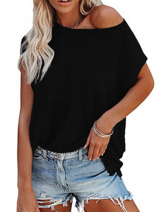 Round Neck Short Sleeve Maternity Casual T-shirt