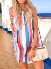 Load image into Gallery viewer, Rainbow Stripe Maternity Sling Dress
