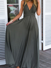 Load image into Gallery viewer, V-Neck Tie Flat-Chested Evening Dress Maternity Dress
