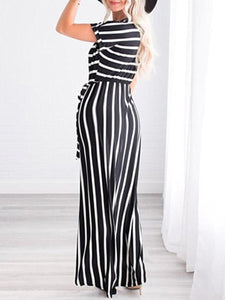 Maternity Wear Fashion Casual Loose Striped Dress