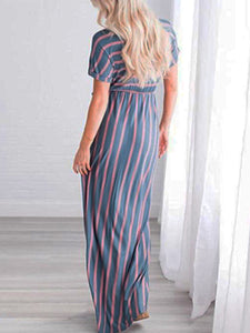 Maternity Wear Fashion Casual Loose Striped Dress