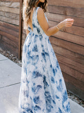 Load image into Gallery viewer, Tie-dye Printed V-neck Maternity Dress
