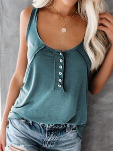 Sleeveless Solid Color Casual Maternity Top