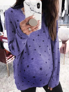 Casual Long Sleeve Maternity T-shirt