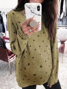 Casual Long Sleeve Maternity T-shirt