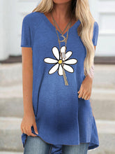 Load image into Gallery viewer, Floral Print Short-Sleeved Maternity Top
