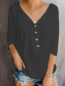 Casual Single-breasted Maternity Top