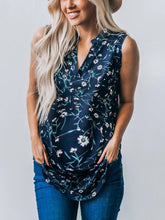 Load image into Gallery viewer, V-neck Sleeveless Maternity Floral Top
