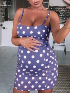 Fashion Polka Dot Maternity Sling Dress