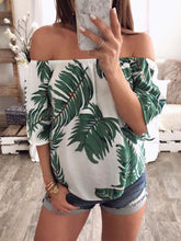 Load image into Gallery viewer, Off-the-shoulder Fashion Printed Maternity Casual Top
