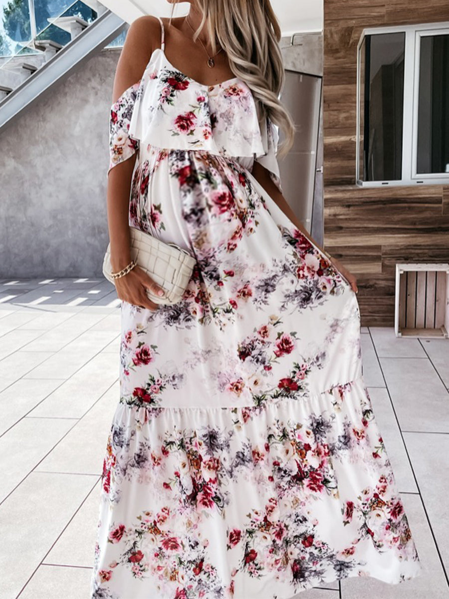 Maternity Floral Sling Dress