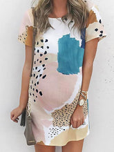 Load image into Gallery viewer, Maternity Fashion Geometric Print Casual Dress
