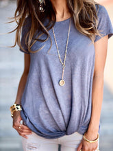 Load image into Gallery viewer, Round Neck Short Sleeve Irregular Maternity Tops
