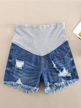 Load image into Gallery viewer, Summer Denim Maternity Shorts
