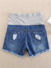 Load image into Gallery viewer, Summer Denim Maternity Shorts
