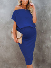 Load image into Gallery viewer, Pure Color Dress With Waist Waist For Pregnant Women
