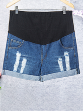 Load image into Gallery viewer, Fashion Ripped Summer Maternity Shorts
