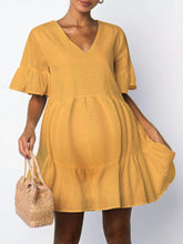 Load image into Gallery viewer, Maternity Loose Casual Pleated Dress
