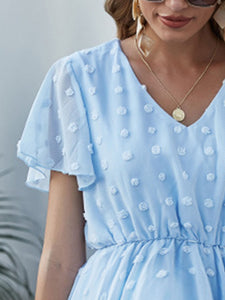 Maternity V-neck Sweet Chiffon Dress