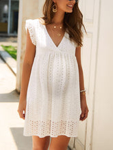 Load image into Gallery viewer, Maternity Summer V-neck Short-sleeved Lace Dress
