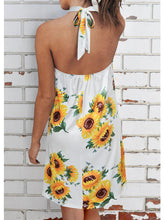 Load image into Gallery viewer, Summer Sunflower Halter Dress For Pregnant Women
