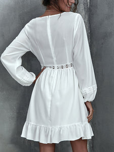 White Temperament Commuter Maternity Dress