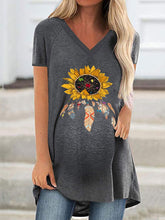 Load image into Gallery viewer, Short-Sleeved Loose-Fitting Printed Maternity Top
