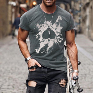 Men's Casual Printed Crew Neck T-shirts