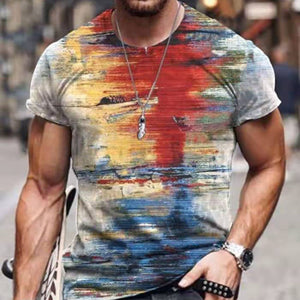 Men's Summer Fashion Tie-dye Short-sleeved T-shirts