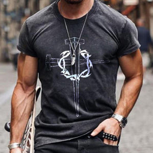 Cross Print Men's Casual T-shirt