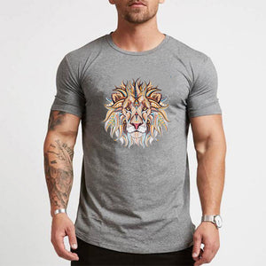 Fashion Printed Men's Round Neck T-shirt